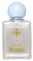 Holy Water Bottle/Gold Blocked 3 inch   (3139)