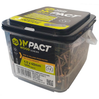 4x60mm IMPACT PROFESSIONAL 600PK WOODSCREW CSK ZYP