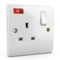 Iona SLS13/SL 13 Amp 1 Gang Flush Socket Switched+Pilot Light