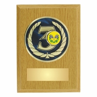 17.5cm 3rd Place Oak Plaque