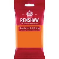 red packet of renshaw ready to roll icing fondant tiger orange