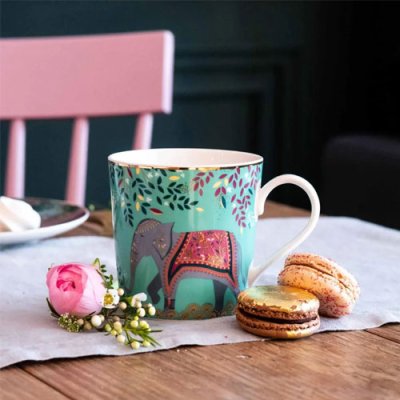 Sara Miller India Mug - Light Jade