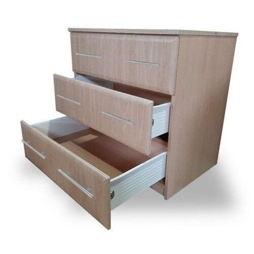 Old Style Three Drawer Chest with grooved edges.