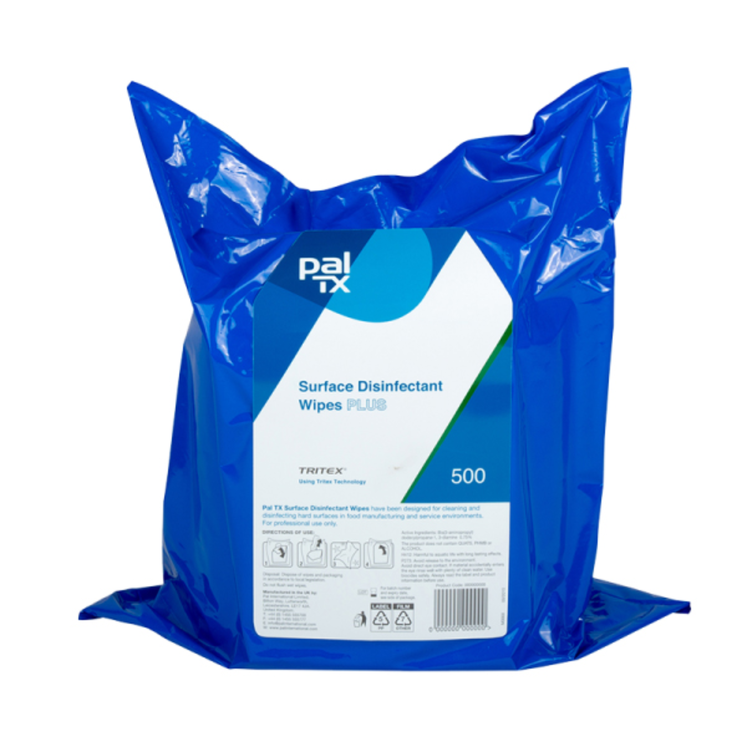 PAL TX Surface Disinfectant Wipe, 500/Refill Bag, 3 x 500 per Case