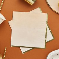 Gold & Peach Ombre Paper Napkins - Pack of 16