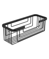 CORA DOUBLE WIRE SOAP BASKET BLACK