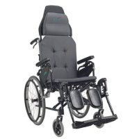 The Reclining Positioning Wheelchair is foldable for storage and transport.