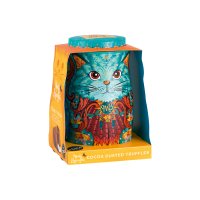Spirit blue cat tin filled with Coconut Crush cocoa truffles - 6x135g