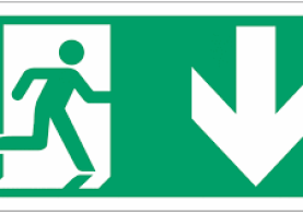 Running Man Down Sign