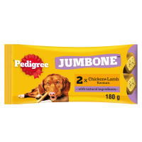 Pedigree Jumbone Chicken and Lamb 2 Sticks Medium Dog Treats 12x180gm DK99V