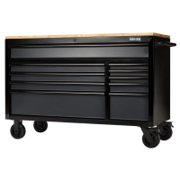 Draper BUNKER&reg; 10 Drawer Workbench Roller Tool Cabinet, 56", Grey