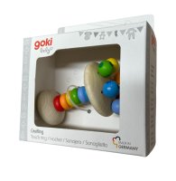 Goki Baby Touch ring elastic rattle rainbow