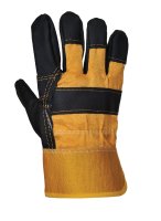 Furniture Hide Rigger Gloves - Black/Yellow XL