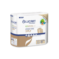 Lucart EcoNatural Kitchen Towels 3Ply 200 sheets 42m x 24 rolls (Paper Wrapped)