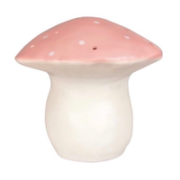 Heico children's lamp - large light pink toadstool/mushroom