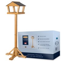 Johnston & Jeff Dartington Boxed Bird Table with Natural Slate Roof