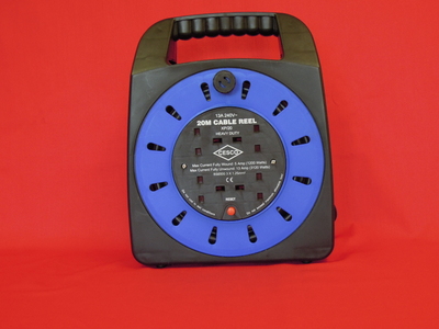 20 Metre Cable Reel c/w Fused Plug