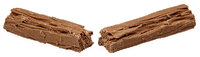 a chocolate flake split in half
