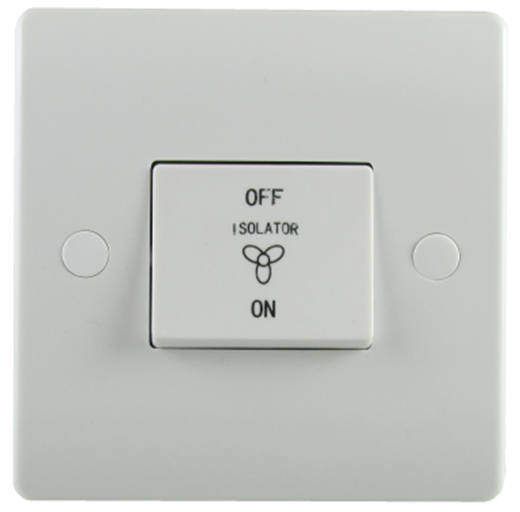 Sline 1G Fan Isolator Switch White SL337