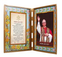 Glass Plaque/Pope Leo 14th  (32025/POPE LEO)
