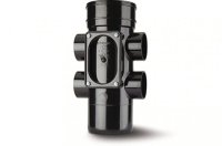 POLYPIPE SWA53B BLACK ACCESS PIPE SINGLE SOCKETED 110mm SOIL