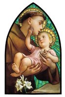Metal Plaque with Light/St.Anthony  (49001)