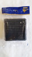 854406 100MM LOUVRED VENT & FLYSCREEN BLACK