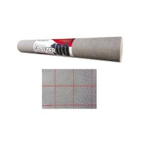 roll of breathable felt grafter, felt roof membrane and piece of felt, showing the back, with cutting guidelines