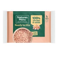 Natures Menu Frozen Dog Ready to Mix Block Chicken & Rabbit 12x400g