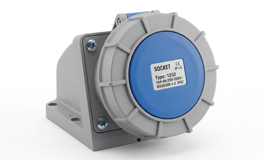 mounted socket ip67 32a eso-1232