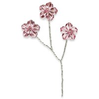 Pearlised Daisy On Stem Pink Dia.10mm -  Pack of 36