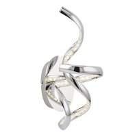 Searchlight Twirls Wall Light - Chrome Metal & Glass