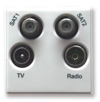 Triax TV/Radio/Sat/Sat 2 Insert White(304264)