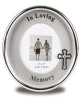 Metal Photo Frame/In Loving Memory/Silver Plated   (46670)
