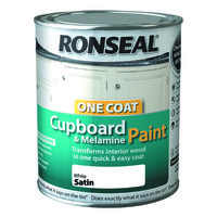 RONSEAL CUPBOARD & MDF PAINT BRILIANT WHITE 750 ML