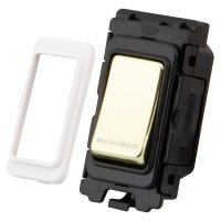 Polished Brass 20 Grid Module - MICROWAVE 3050-050MW