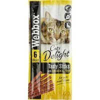 Webbox Tasty Sticks Cat Treats Chicken & Liver 6-Stick x 25