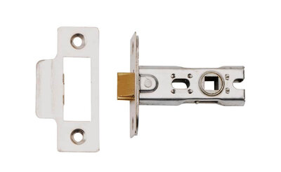 Tubular Mortice Latch Bolt Through 76mm Polished Stainless Steel