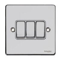 Schneider Low Profile 3 Gang Switch