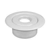 Two Piece Recessed Escutcheon, 1/2", White