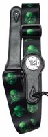 TGI Skull Green Guitar Strap