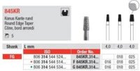 Edenta Diamond Bur Round Edge Taper 554/025 - Pack of 5