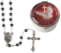 Porcelain Box/Confirmation Sym. Rosary  (F62830)