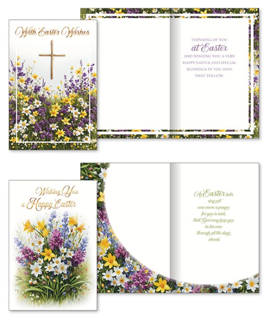 Easter Card/Gold Foil/Embossed/2 Designs (85626) - CBC