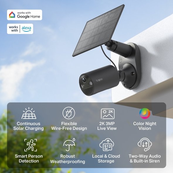Tapo C411 Kit local and cloud storage support for outdoor monitoring