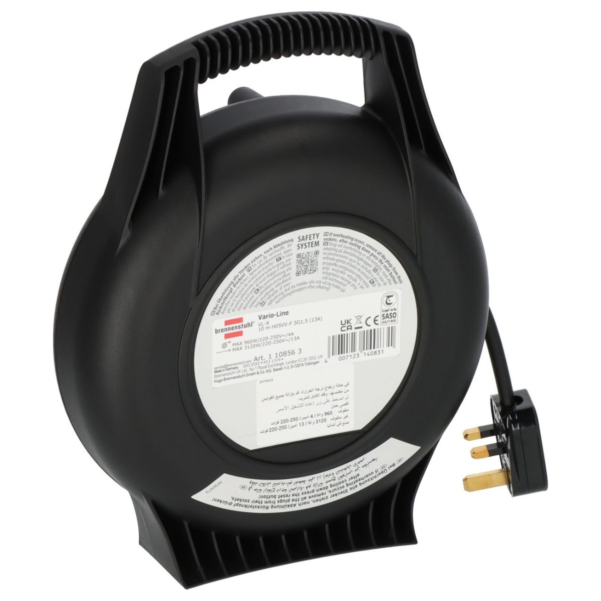 Brennenstuhl 1108563 Cable Reel Vario Line 10M (240V)