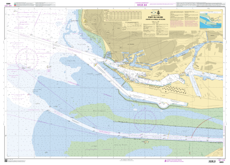 French Chart - 6683 Port du Havre - Entr&eacute;e du chenal de Rouen