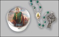 Porcelain Box/Saint Patrick Rosary  (62812)