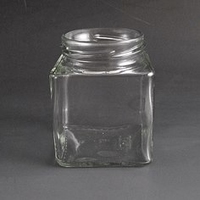 275ml Square glass jar