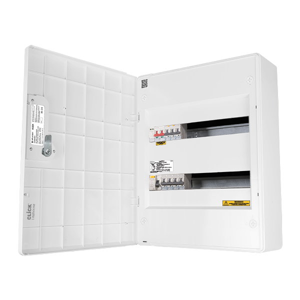 Click Elucian 2x18 Row 100A SPD Consumer Unit CUPEB3601